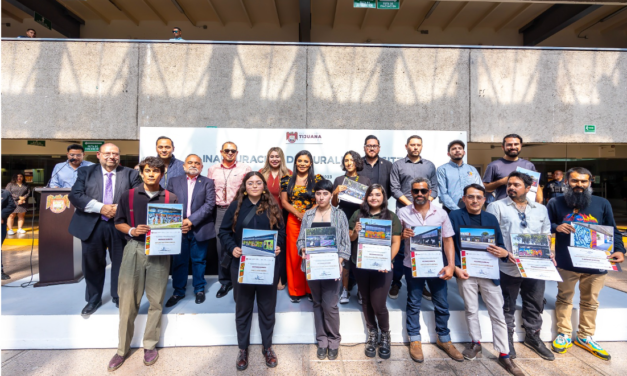 RECONOCE ALCALDESA DE TIJUANA A LOS ARTISTAS QUE TRANSFORMARON ESTACIONES DEL SITT EN MURALES