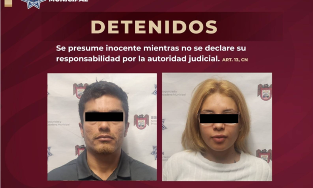 CAPTURA POLICÍA MUNICIPAL A PAREJA POR TRÁFICO ILEGAL DE PERSONAS