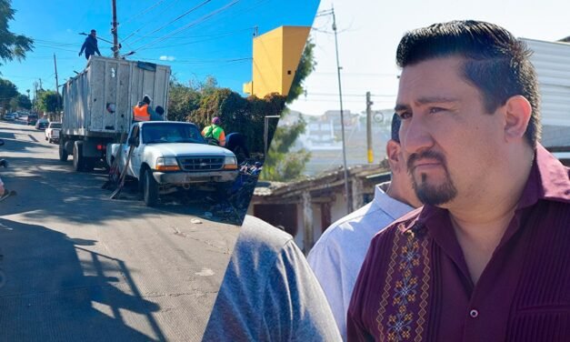 CANALIZA SÍNDICO RAFAEL LEYVA REMOCIÓN DE ESCOMBROS Y BASURA EN COMUNIDAD DE CAMINO VERDE