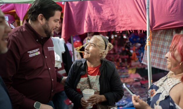 RECORRE CANDIDATO DE MORENA MERCADO SOBRE RUEDAS DEL MARIANO MATAMOROS
