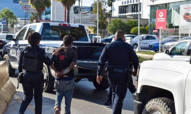 POLICÍA MUNICIPAL CAPTURA 259 PERSONAS EN UNA SEMANA