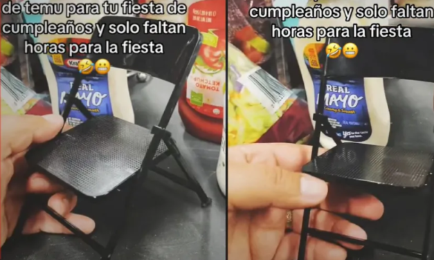 MUJER REALIZA PEDIDO DE SILLAS PARA SU FIESTA Y SE SORPRENDE AL DESCUBRIR QUE ERAN DE JUGUETE