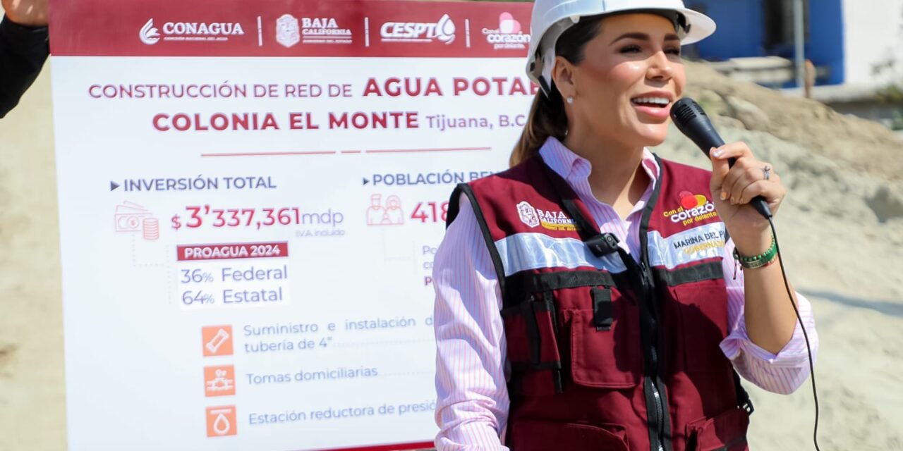 SUPERVISA GOBERNADORA MARINA DEL PILAR AVANCE DE OBRA PARA LLEVAR AGUA POTABLE EN COLONIA EL MONTE