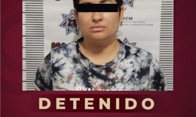MUJER ES ARRESTADA POR LA POLICÍA MUNICIPAL TRAS AGREDIR A SU PAREJA