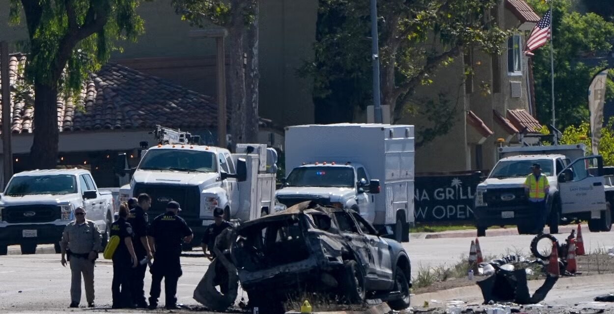 PERSECUCIÓN TERMINA EN TRAGEDIA: MUEREN UN POLICÍA Y UN CONDUCTOR EN SAN DIEGO, ¡DETALLES DEL DEVASTADOR ACCIDENTE!