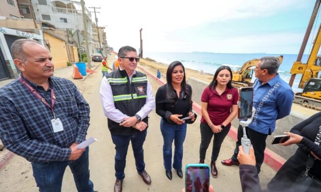 SUPERVISA ALCALDESA MONTSERRAT CABALLERO AVANCES EN OBRA DEL MALECÓN DE PLAYAS DE TIJUANA