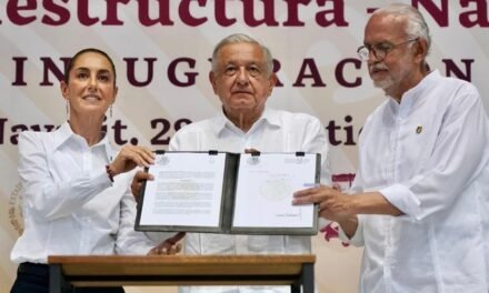 SHEINBAUM ACOMPAÑA A AMLO EN SU ÚLTIMO GRAN ACTO PÚBLICO EN NAYARIT