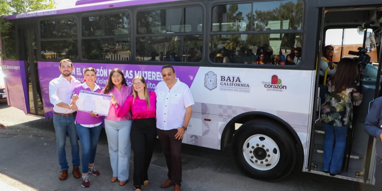 INVITA GOBERNADORA MARINA DEL PILAR A MUJERES A UTILIZAR EL TRANSPORTE VIOLETA EN MEXICALI