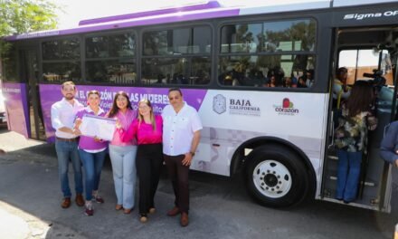 INVITA GOBERNADORA MARINA DEL PILAR A MUJERES A UTILIZAR EL TRANSPORTE VIOLETA EN MEXICALI