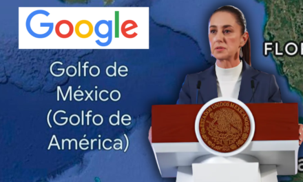 SHEINBAUM ADVIERTE POSIBLE DEMANDA CONTRA GOOGLE POR MODIFICAR EN SUS MAPAS EL NOMBRE DEL GOLFO DE MÉXICO